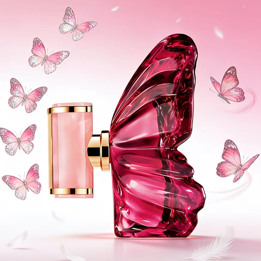 LA Bom. b.A 2.7oz female perfume, fresh flower and fruit fragrance, dragon fruit integration, unique butterfly design 3