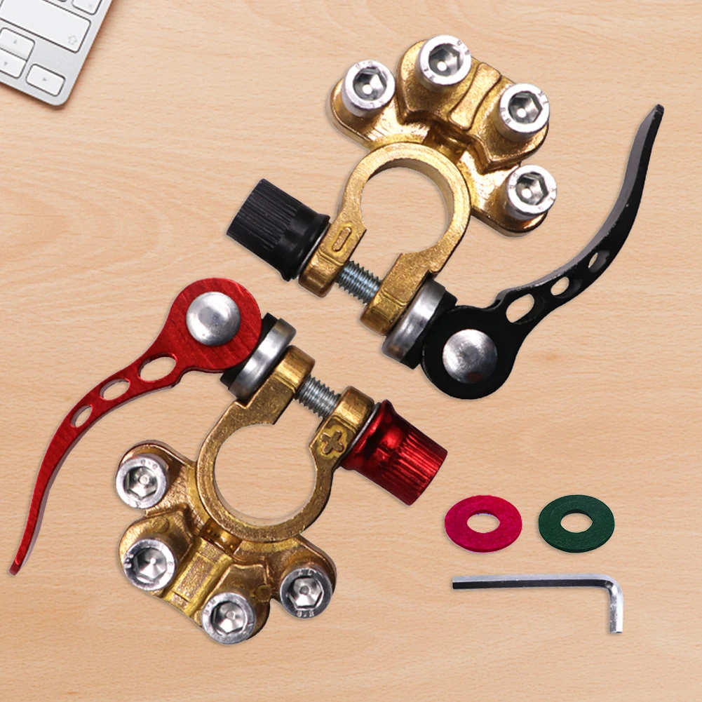 Universal Battery Terminals Connectors Leak-proof Quick Release Connectors Wrench Lock Auto Accessories for Caravan Car Van