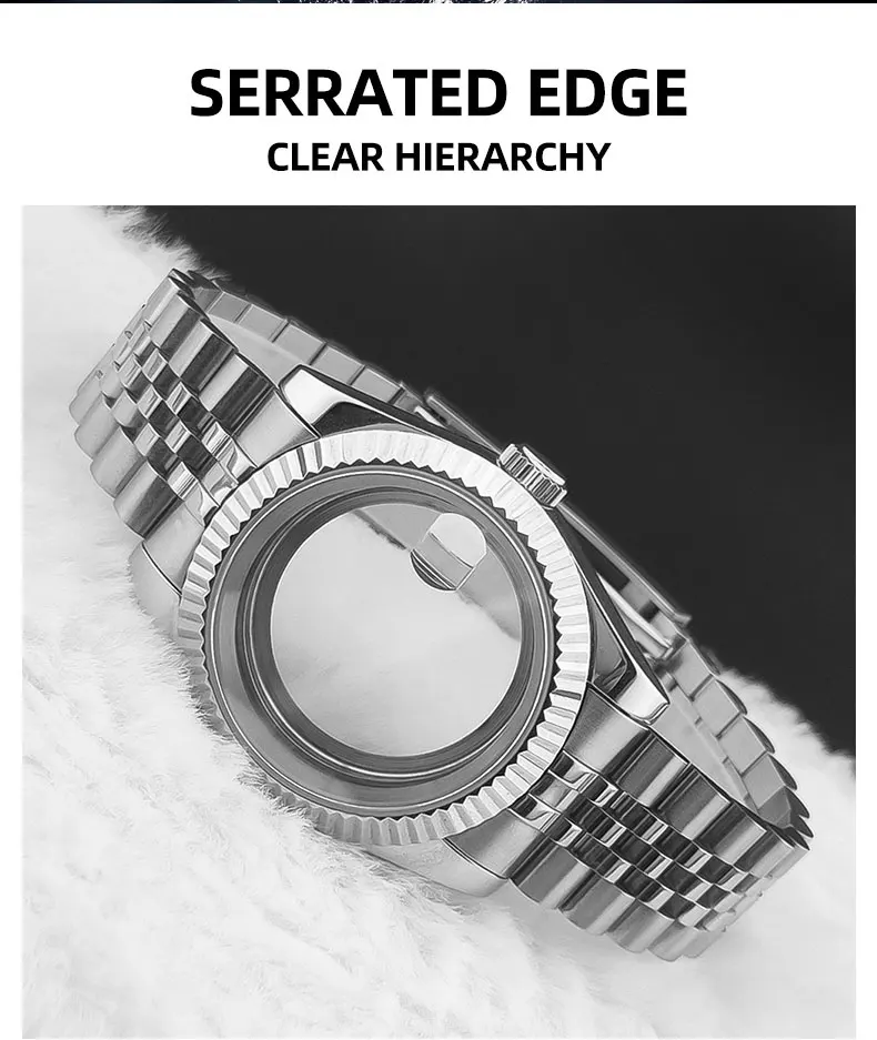 Neiton 36mm/40mm Saphirglas Für Männer Uhr Fall Fit NH36 NH34 NH35Bewegung FashionWaterproof Jubilee Edelstahl – Detail 7