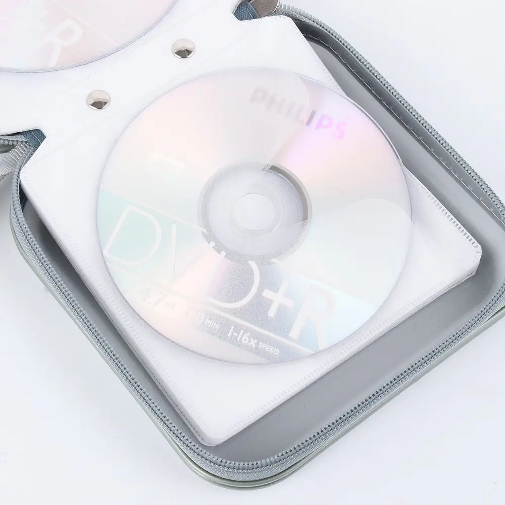 40개 디스크 가방 하드 박스 지갑형 앨범 양면 정리함 보관 슬리브 CD DVD 케이스