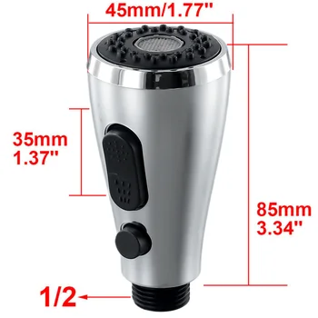 수도꼭지 헤드 물 절약 수도꼭지 익스텐더, 콘센트 18-22mm 원형 주방 필터 분무기 싱크 통풍기, 일반 1/2 인치