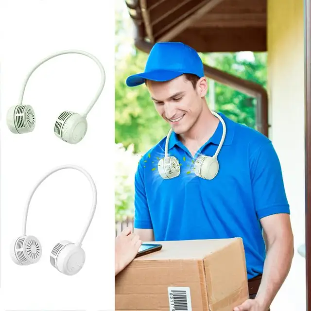 Ventilátorok A Nyakadhoz 360 Hűtő Pengék Nyaki 3 Sebességes Nyakhűtő Usb Újratölthető Alacsony Zaj - Image 2