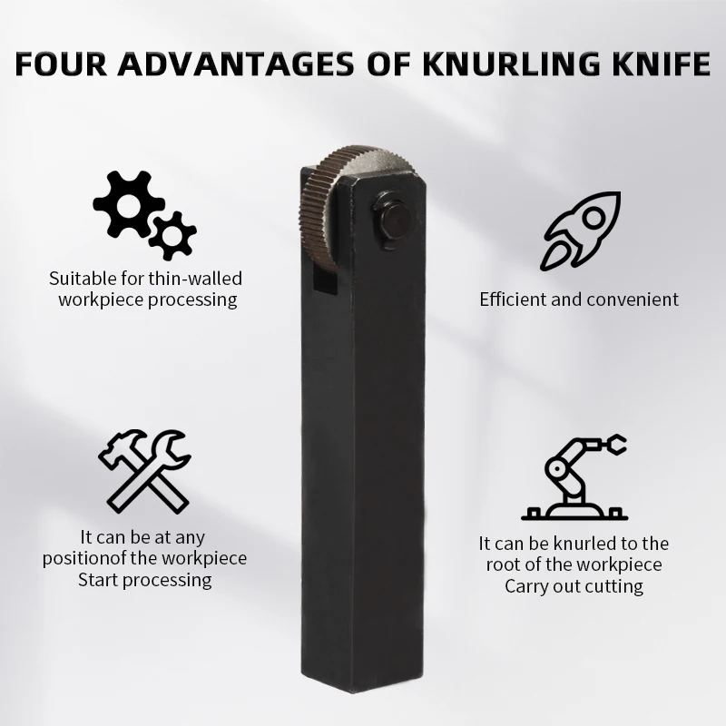 1PC 20mmx18mm Straight Grain Knurling Knife + 6 Pcs Straight Knurling Cutter Tool Linear Wheel 0.6mm 1mm 1.5mm