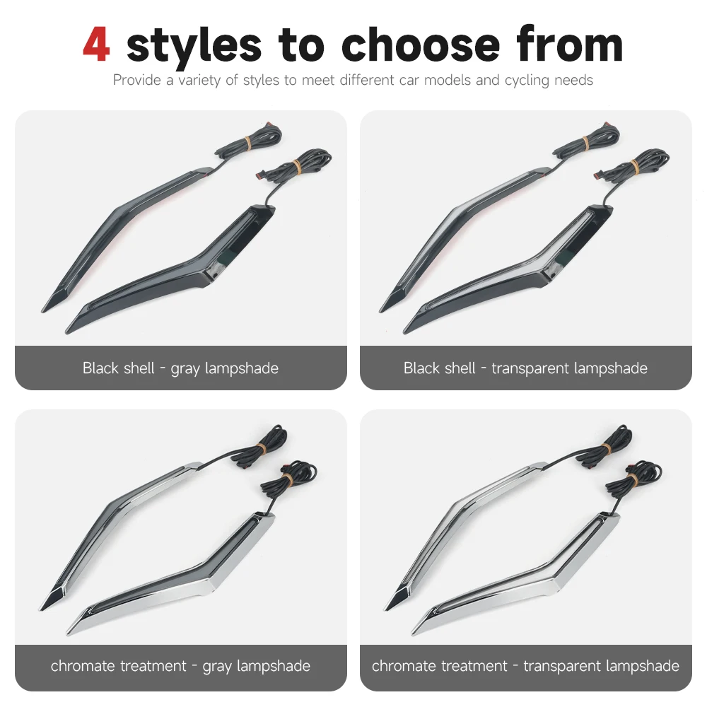 Motorcycle LED Lights Motorcycle Accessories Motorcycle Strike Windshield Trim Lamp Turn Signal Brake LED Light For Honda Gold Wing GL 1800 GL1800 Tour DCT Airbag
