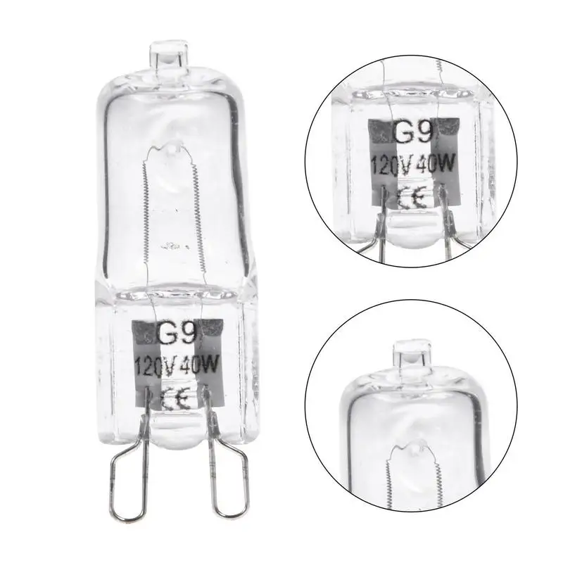 G9 Halogen Bulb 40W 110-130V 220-240V 2600K Portable for Oven Lighting