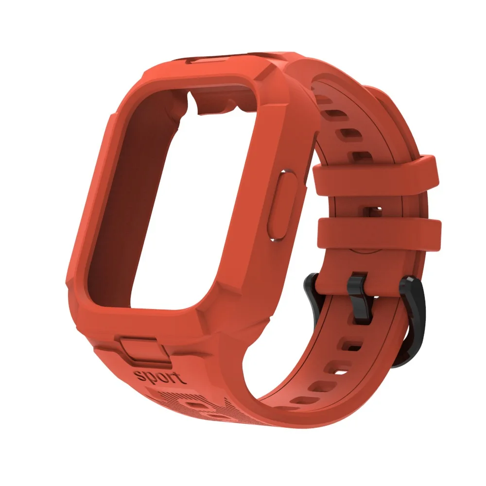 Silicone Strap and TPU Protective Case for Smartwatch - Sport Bracelet Accessory