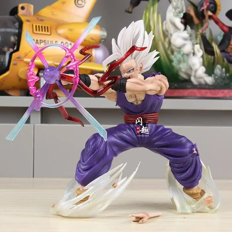Dragon Ball Anime Figures Gohan Figures Son Gohan Ssj3 Action Figure Magic Guan Light Kill Cannon Collection Model Doll Toy