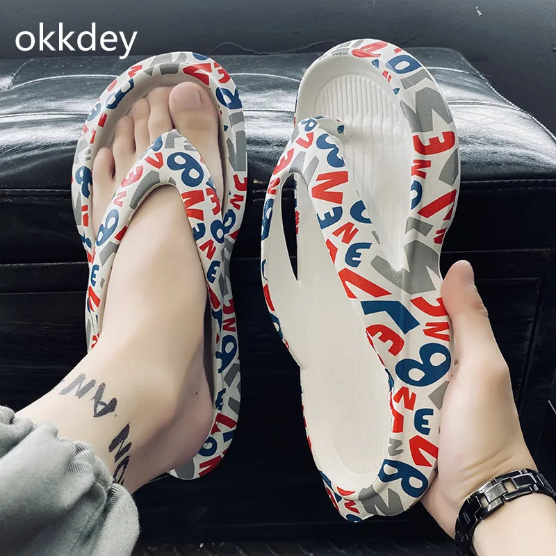 

Mens Flip Flops 2023 Summer New Casual Platform Waterproof Lightweight Shoes Comfortable Trendy All-match Wear-Resistant Slipper