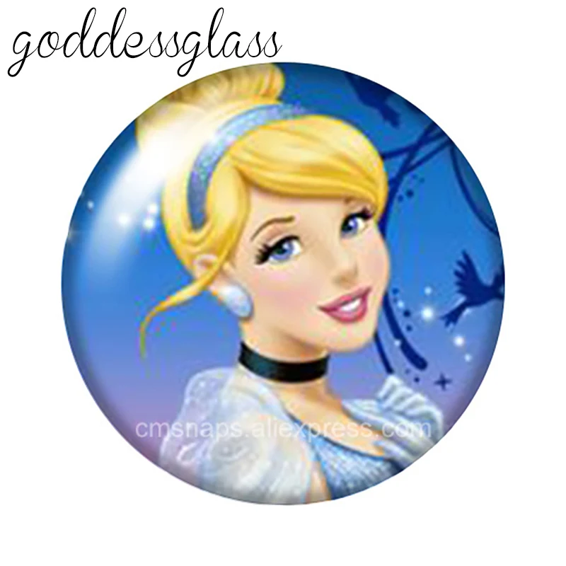 Leather Bracelet Silicone Bracelet Fashion Bracelet Stainless Steel Bracelet Tyvek Bracelet Disney Princesses Round photo glass cabochon flat back 12mm/18mm/20mm/25mm Making findings for bracelets
