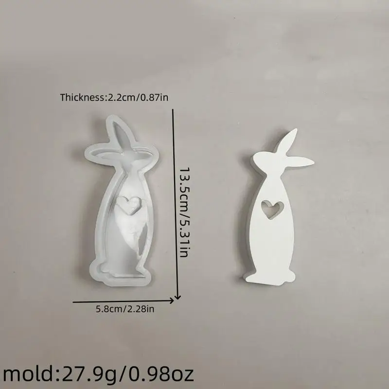 Easter Bunny Silicone Mold Reusable Bunny Heart Gypsum Soap Molds Easter Bunny Crafts Candle Making Supplies Handmade Spring