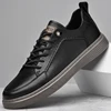 Spring Men's Genuine leather shoes High Quality Black Soft Sole  Flat Casual Shoes Outdoor Oxford Shoes mens Sports Shoes men 5