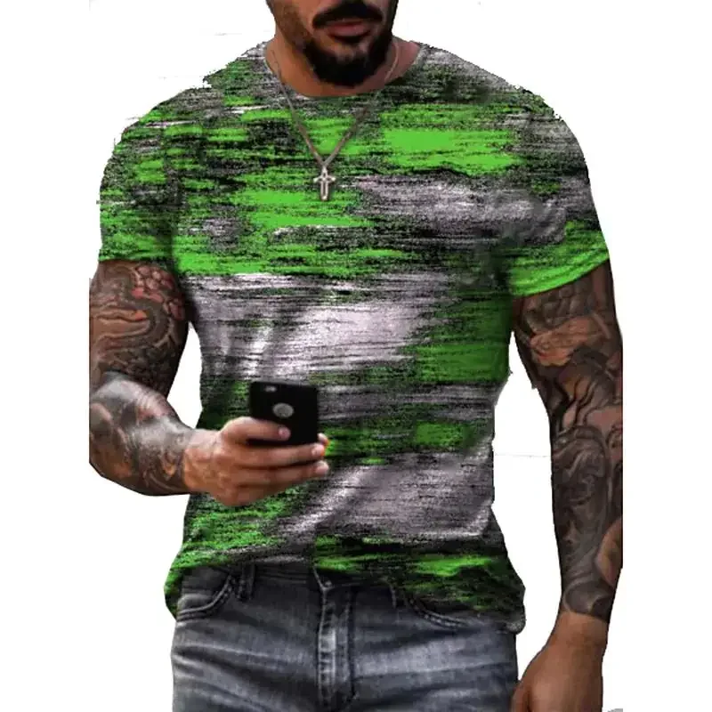 

Summer Graffiti 3D Print Men's T Shirts Streetwear Polyester Crew Neck Short Sleeved Tops Casual Loose T-Shirts Men Clothing 6XL