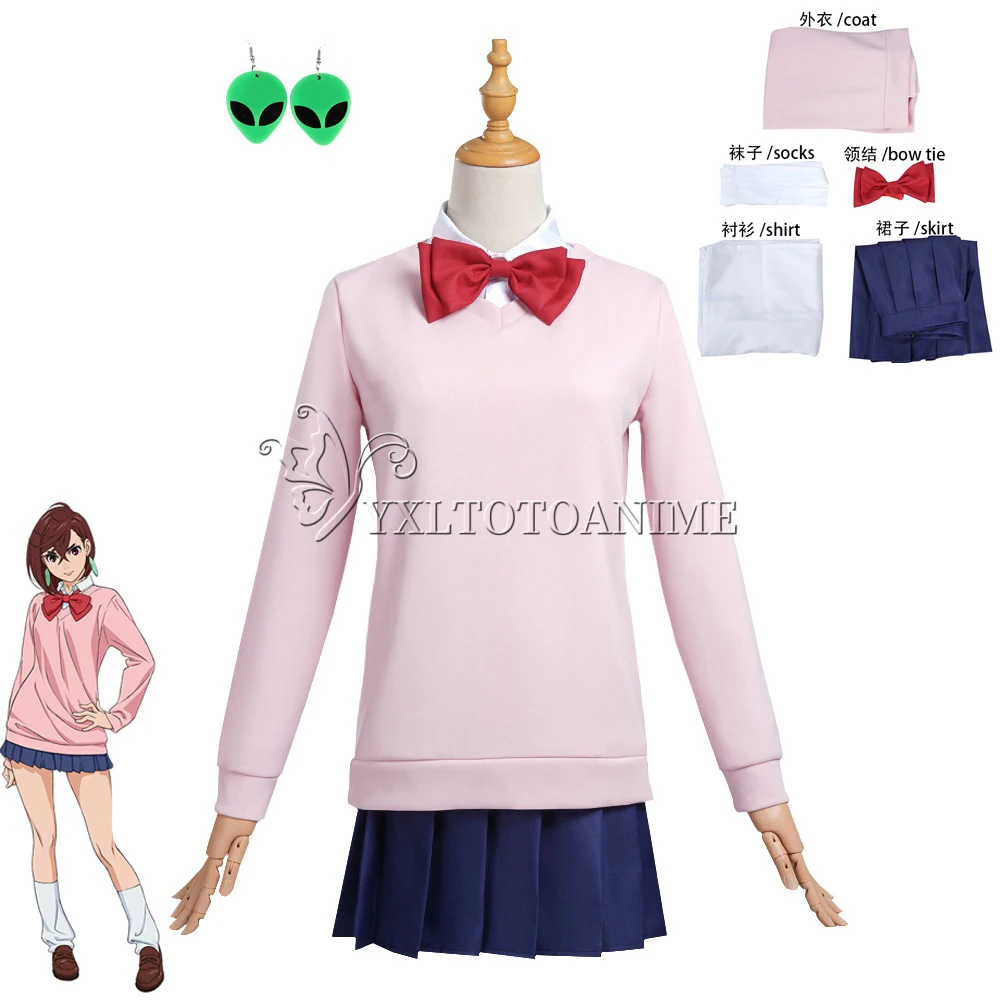 Momo Ayase Cosplay Costume Wig with School Uniform and Accessories for Halloween Party