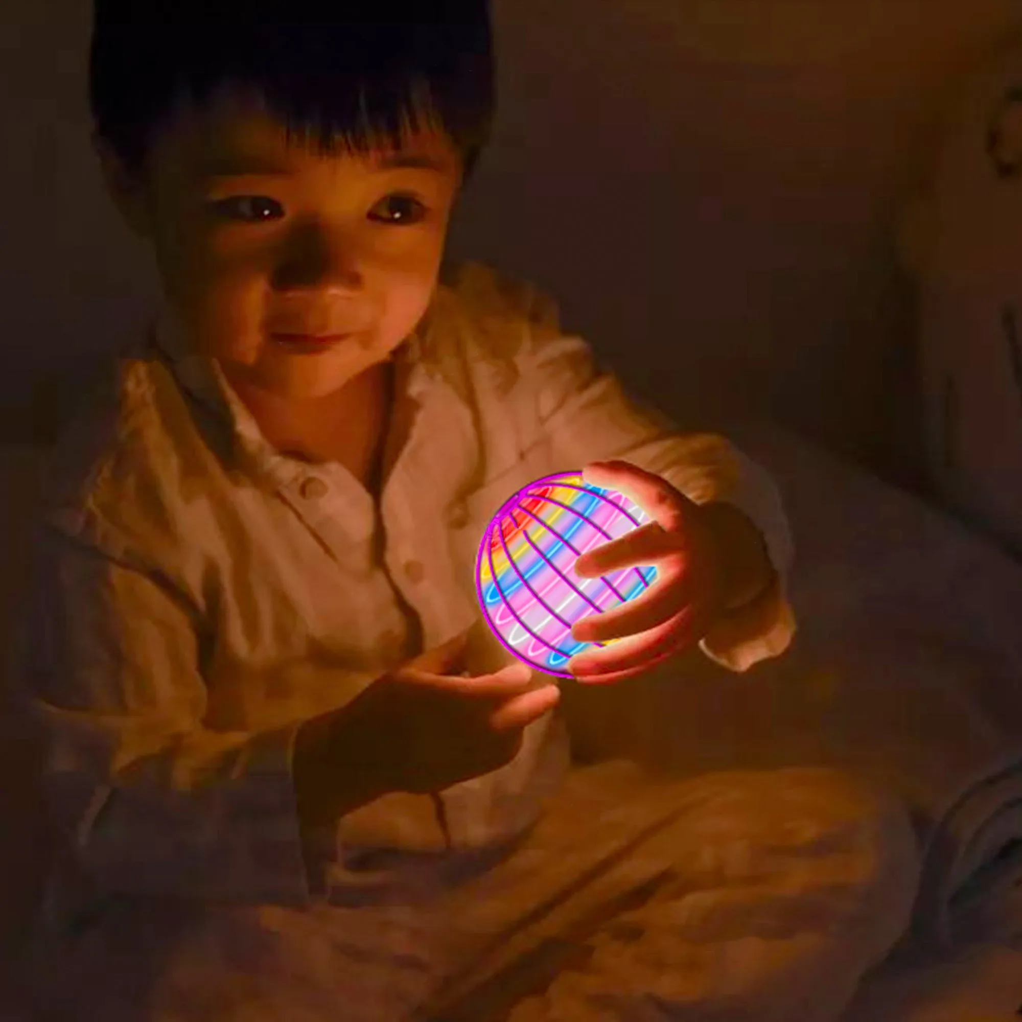 Flying Ball Toy With LED Lights Boomerang Drone Hover Ball Flyer for Children Family