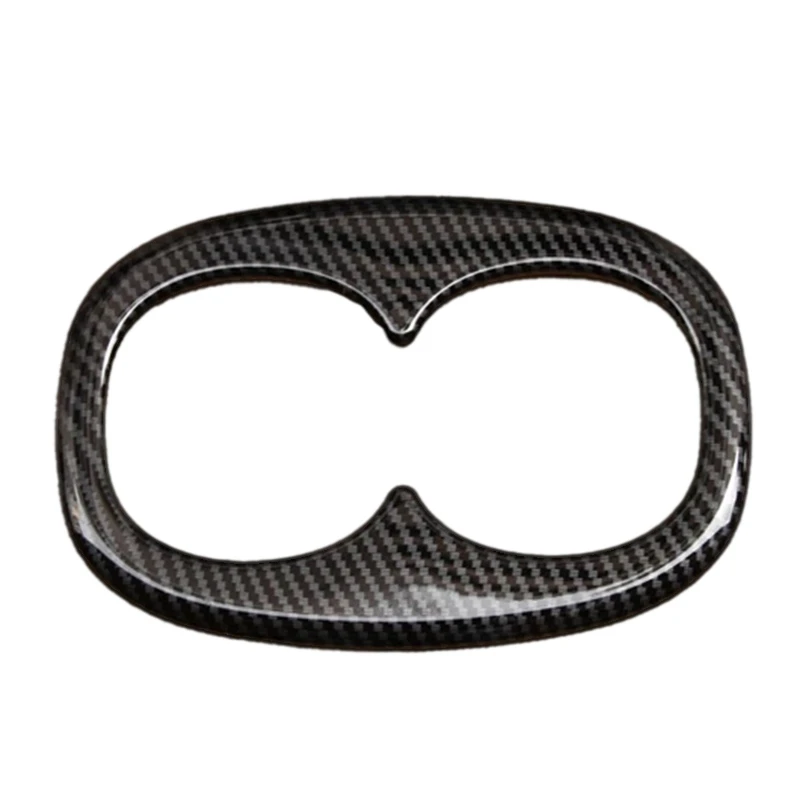 Fibra Di Carbonio Per 2018-2019 Mitsubishi Eclipse Cross Interior Cover Car Rear Seat Water Cup Holder Slot Frame Trim