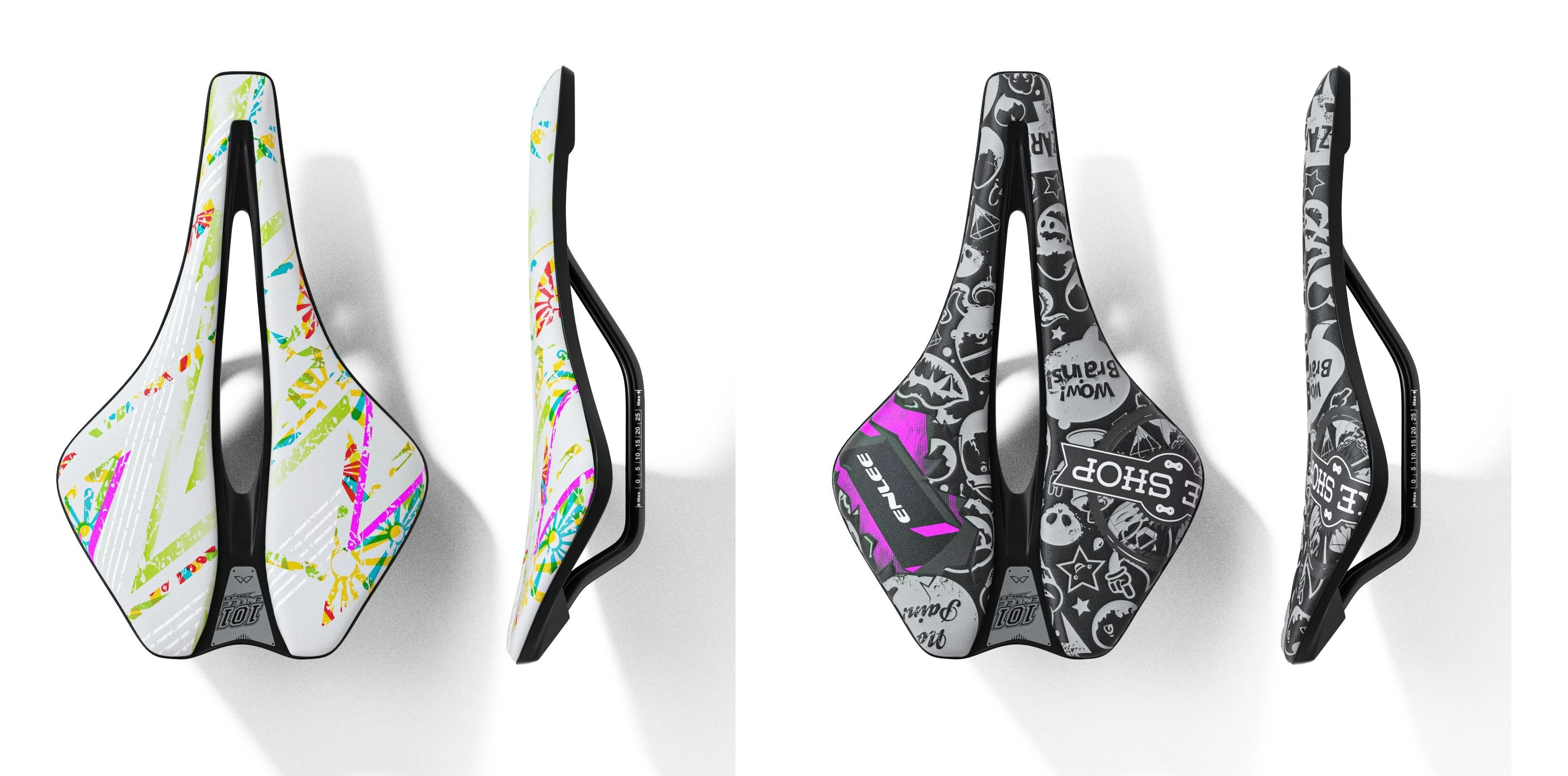 Selle de vélo confortable et légère 3K en carbone avec coussin de selle