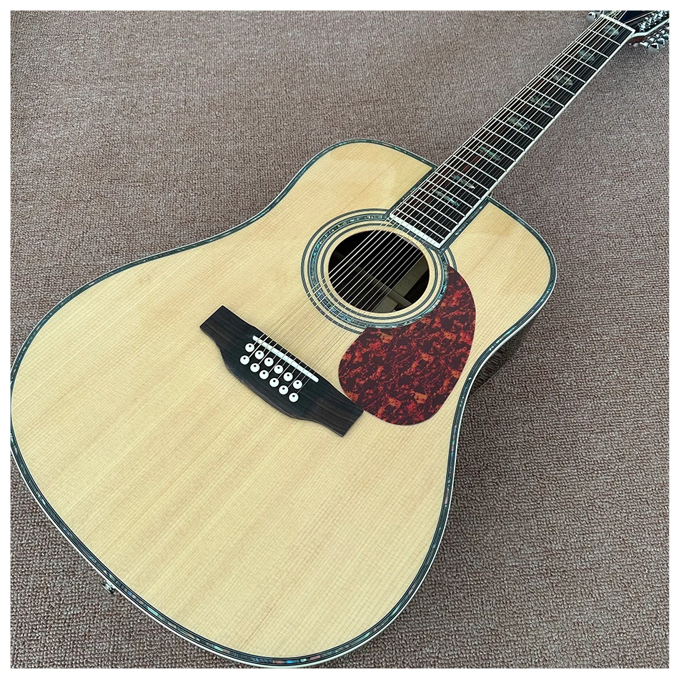 

12 String Acoustic Guitar, Rosewood Fingerboard, Abalone Inlay, Free Shipping