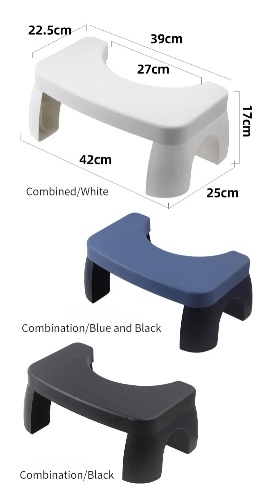 1 PCS Collapsible Toilet Squat Stool Non Slip FootStool Anti Portable Step for Bathroom Tools Supplies