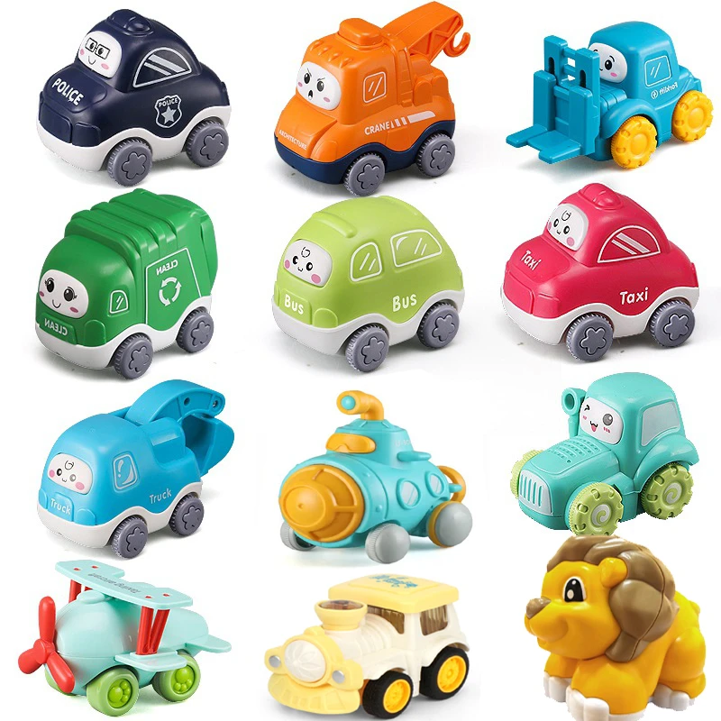Plastic Pull Back Cars Cartoon Toys | Plastic Car Present Model | Cartoon  Traffic Cars - Railed/motor/cars/bicycles - Aliexpress