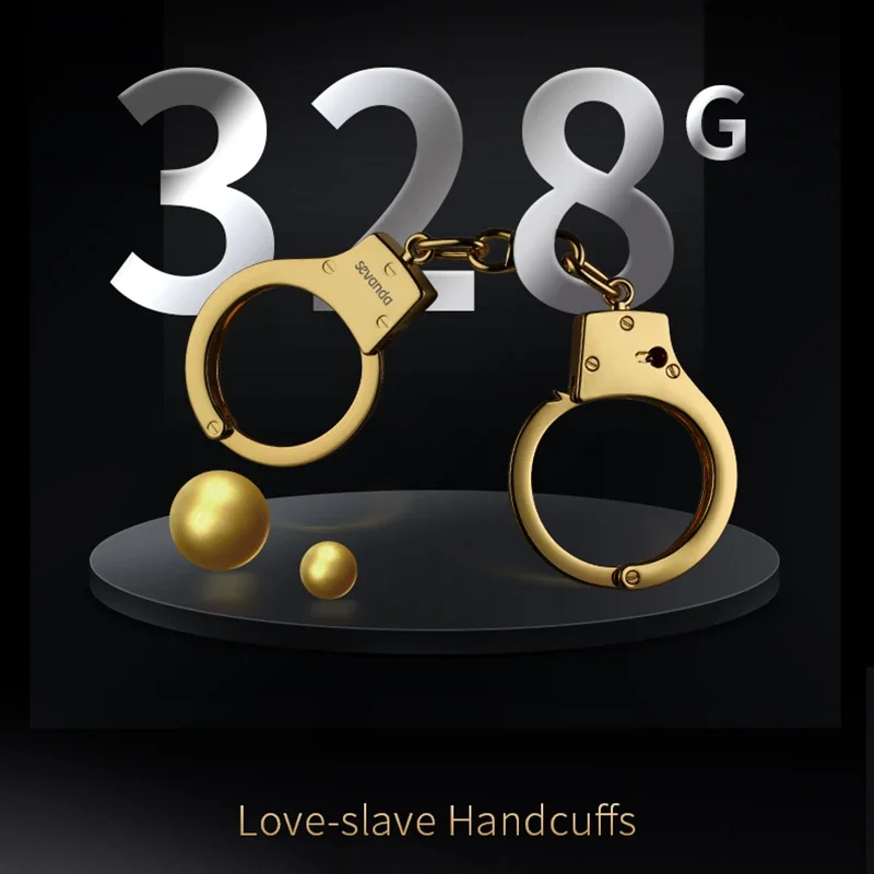 Zinc Alloy Bondage Handcuffs With Lock 2