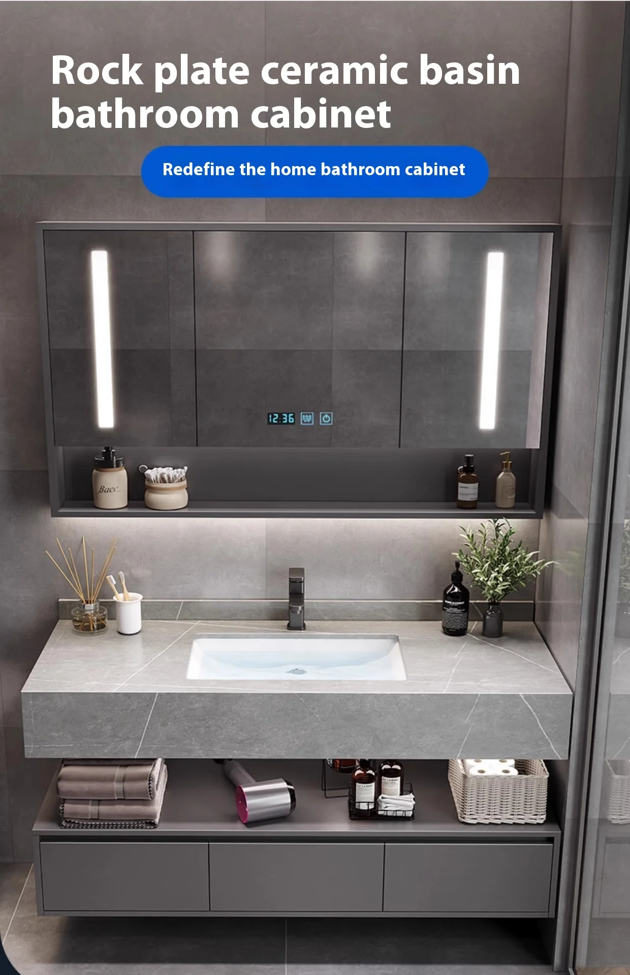 Cabinet Mirror Bathroom Storage Multifunction Home Furniture Filing Cabinets Small Closet Space Saving Gabinete Luxury Shelf