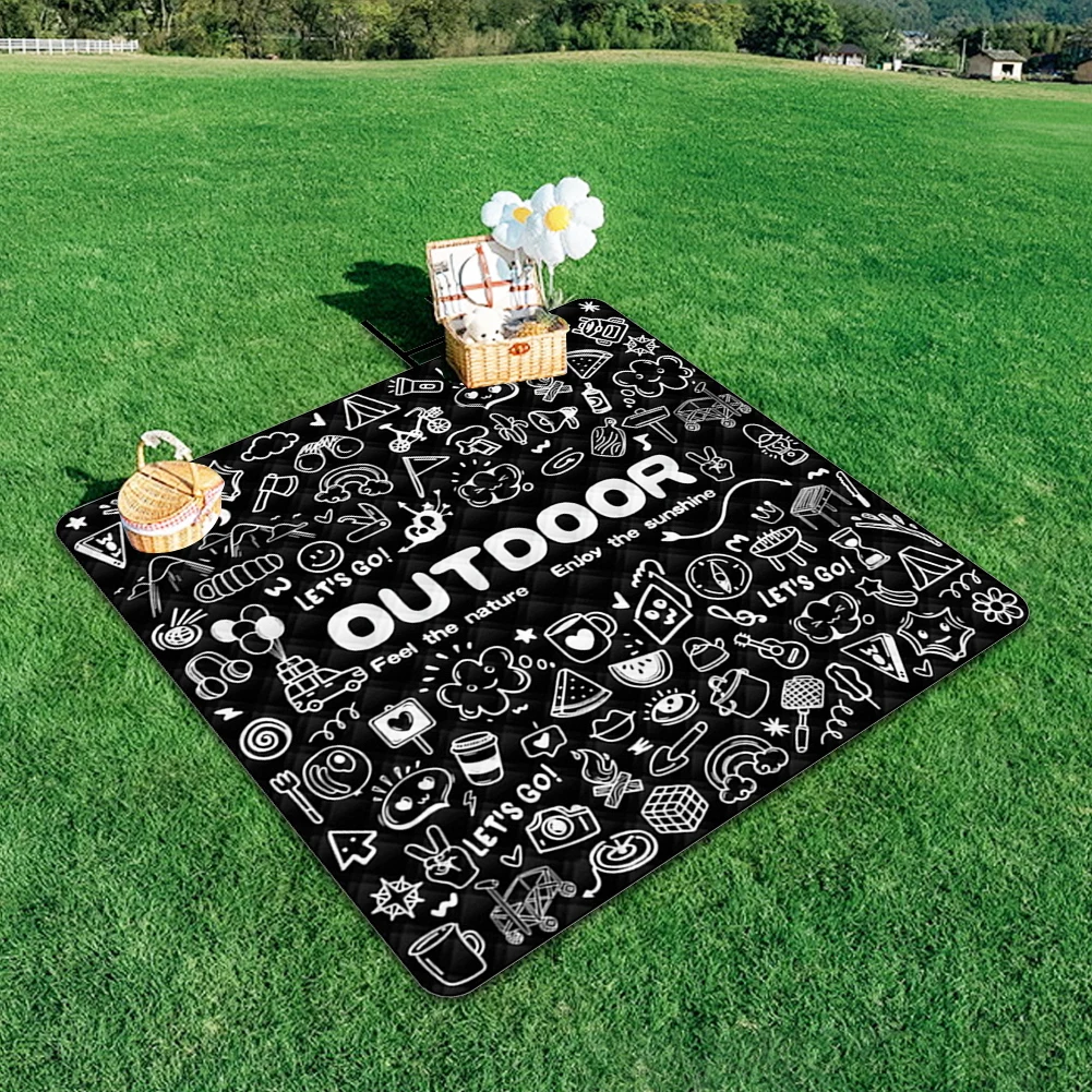 Description Picture 4 of item200cm Washable Waterproof Beach Mat Folding Mattress Portable Picnic Mat Outdoor Camp Hiking Travel Sleeping Blanket Thicken Pad