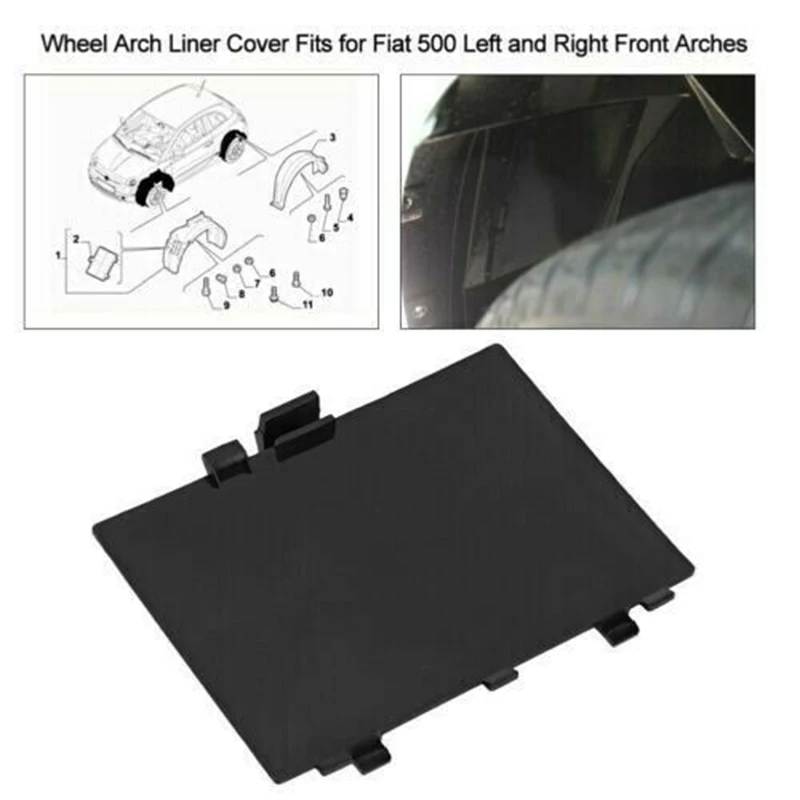 Car Wheel Fenders Fender Flares Front Left/Right Arches Wheel Arch Liner Cover Panel Caps for Fiat 500 2007-