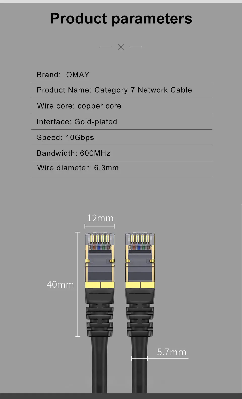 Modem Router, LAN, RJ45, Cat7, UTP