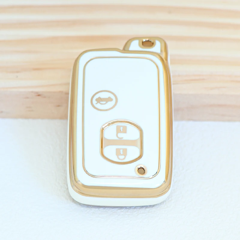 TPU Car Key Case Cover for Toyota Camry Crown Majesta Highlander Land Cruiser Prado Kluger Mark X Subaru Foreste XV Protector 4