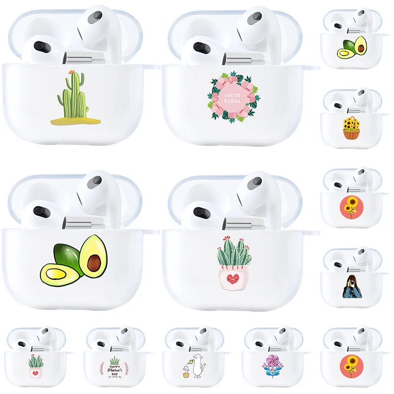 Чехол для AirPods 3 2 1 чехол Pro прозрачный мягкий кремний Funda Apple Air Pods противоударный
