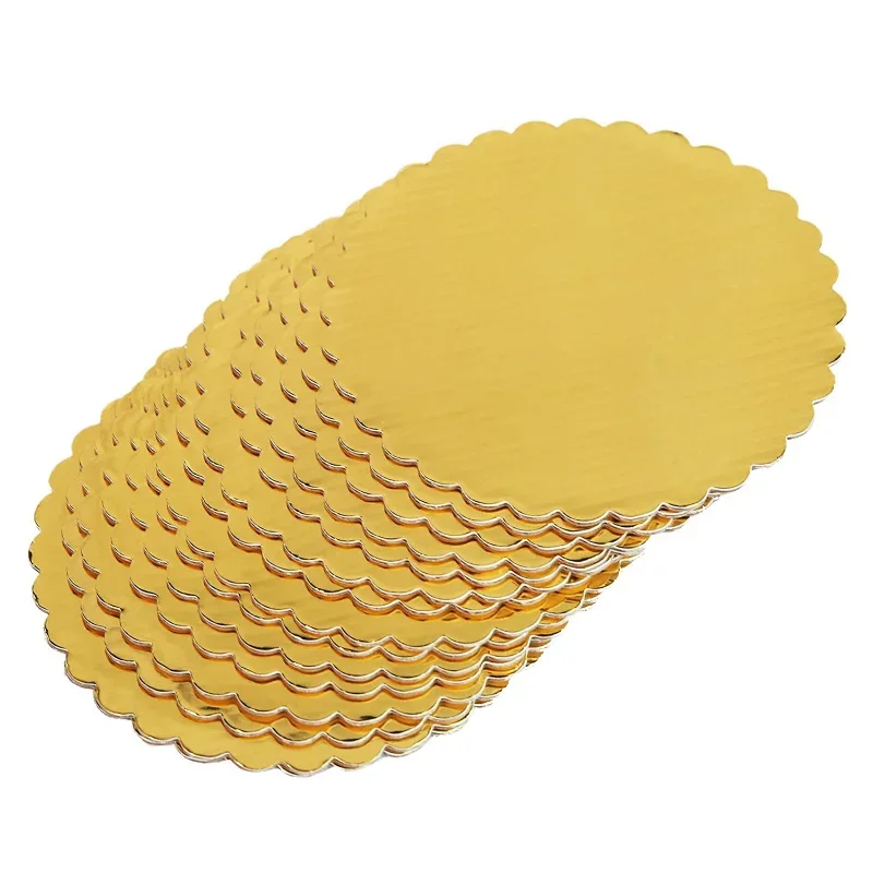Baking Supplies Cake Tools 5/10PCS Gold Cakeboard Round Disposable Cake Circle Base Boards 8/10/12inch