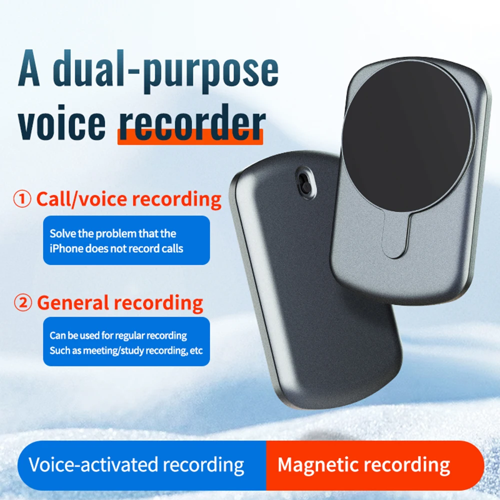Voice Recorder Mobile Phone Call Recorder Smart Activated Dictaphone Magnetic Audio Recording For Android IOS