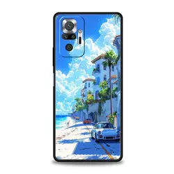 Sunset Palm Tree Sea Scene Phone Case for Redmi 14C (A1)