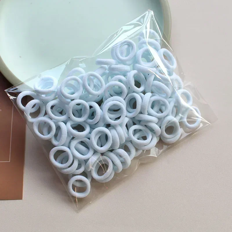 thumbnail image 1 of Bandas elásticas de nailon de colores para el pelo para mujeres y niñas, para sujetar colas de caballo, pequeñas bandas de goma para el pelo, accesorios para el pelo de moda para niños, 1 of 5