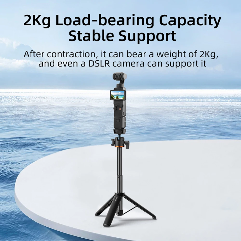 Flymile Stativ-Selfie-Stick für DJI OSMO Pocket 4/Pocket 3/Insta360 X5 DSLR-Kamera Zubehör Verstellbare Verlängerungsstange – Detail 10
