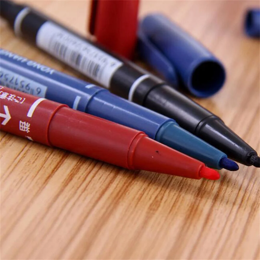 6pcs High Quality 6pcs Body Art Dual Skin Pen Scribe Piercing Pen Temporary Tattoo