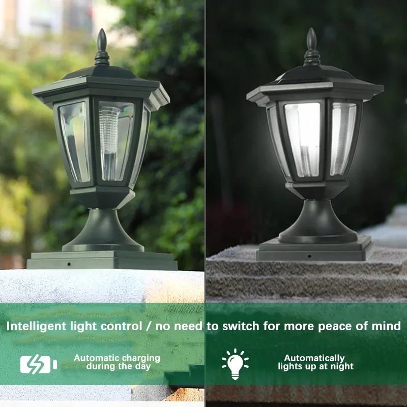 2PCS Solar Light Fence Light IP65 Outdoor Solar Lamp for Garden Decoration Gate Fence Wall Courtyard Cottage Lamp