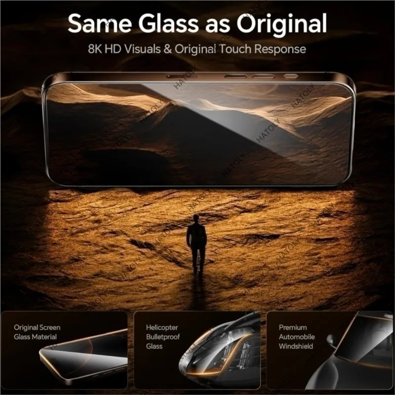 Premium Oleophobic HD Glass Screen Protector with Dust-Free Technology for For Honor Win RT