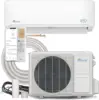 LETO Series Mini Split Air Conditioner Heat Pump, 12000 BTU 110/120V, Inverter, Works with Alexa, SEER2 20.8, 1 Ton, Wh 1