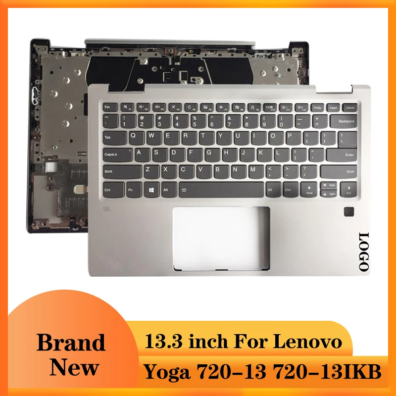 

NEW For Lenovo Yoga 720-13 720-13IKB Silver Laptop Case Palmrest Upper Case with Backlight Keyboard