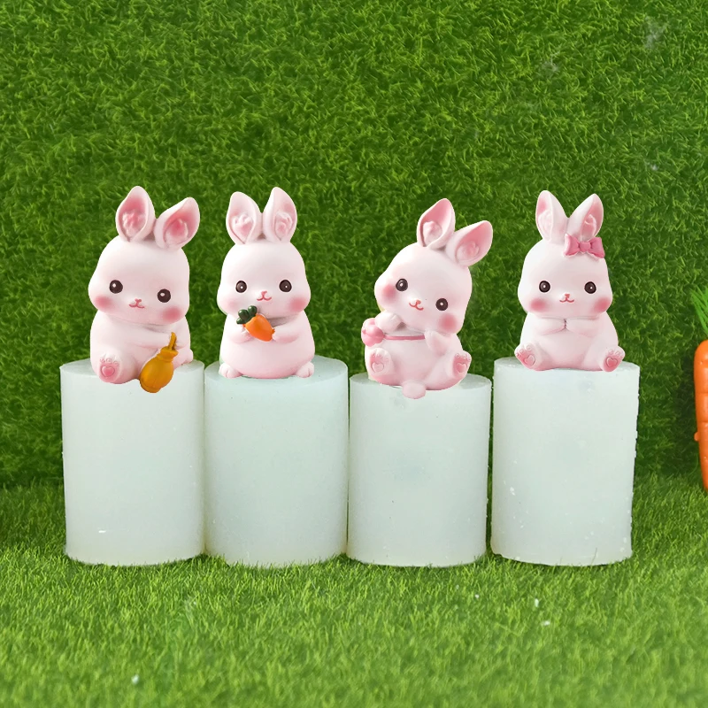 

Easter Cute Rabbit Silicone Mold Kitchen DIY Chocolate Fudge Baking Cake Mould Handmade Soap Resin Mold Cake Decorating Tools 8Z