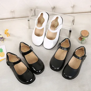 Girls' Leather Shoes Children Performance Shoe Spring Autumn New Styles Middle-aged Young Kid Princess Dress Shoes Zapatos Niña 1