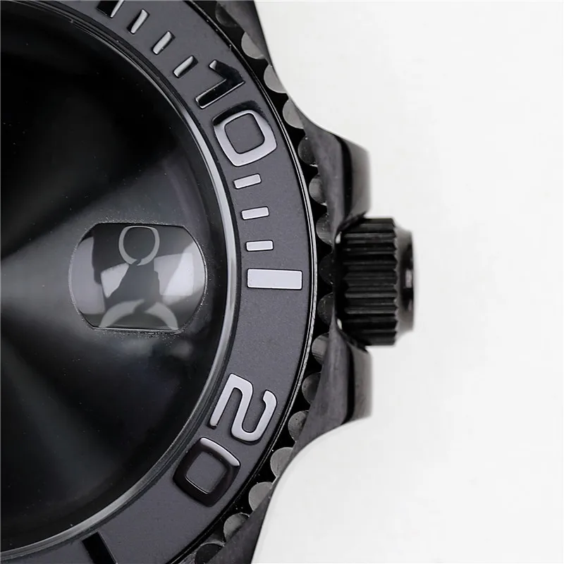 Black Brushed Bezel Watch Case with Sapphire Crystal Water Resistant for NH35 Nh36 Nh34 Automatic Mechanical Movement SKX Mods