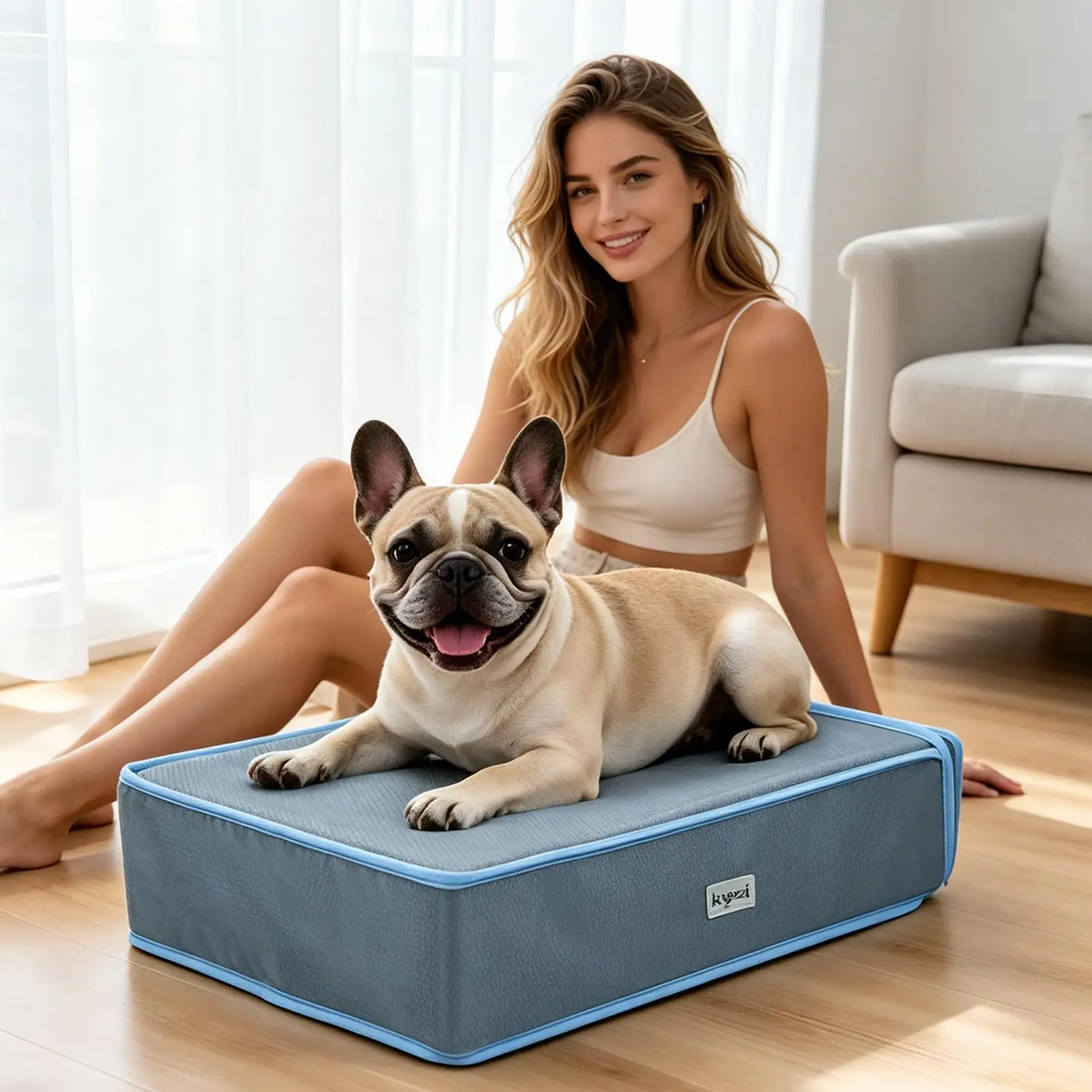 Tapete refrescante para cães e gatos com 5 bolsas de gelo_voghion.com