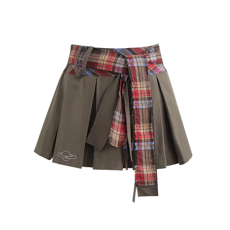 

Solid Color 2023 Summer Vintage Midi Skirts Women Y2k Streetwear Skirts Female Casual Fashion A-line Skirts
