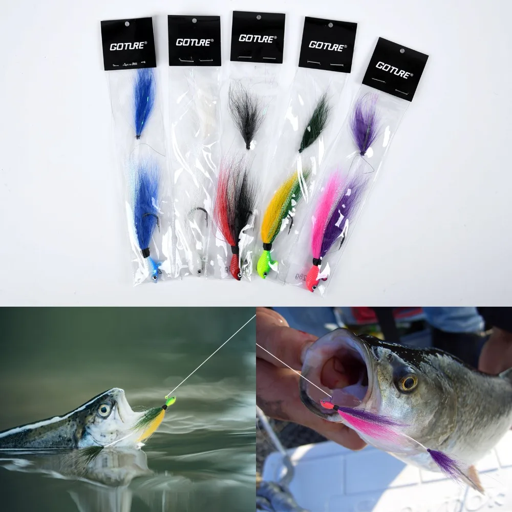 Goture 7g 14g 28g 56g Bucktail Jigs 6