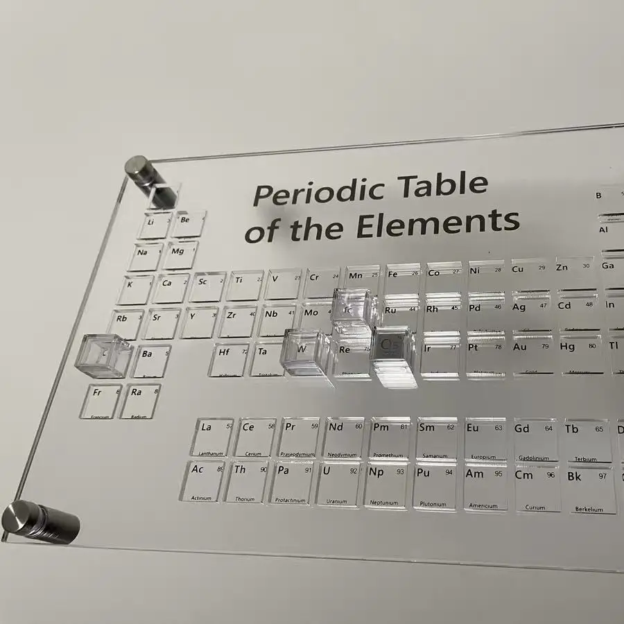 Acrylic Periodic Table of Elements Show Board Chemical Elements Cubic Souvenirs Display Shelf Teacher Teaching Aid