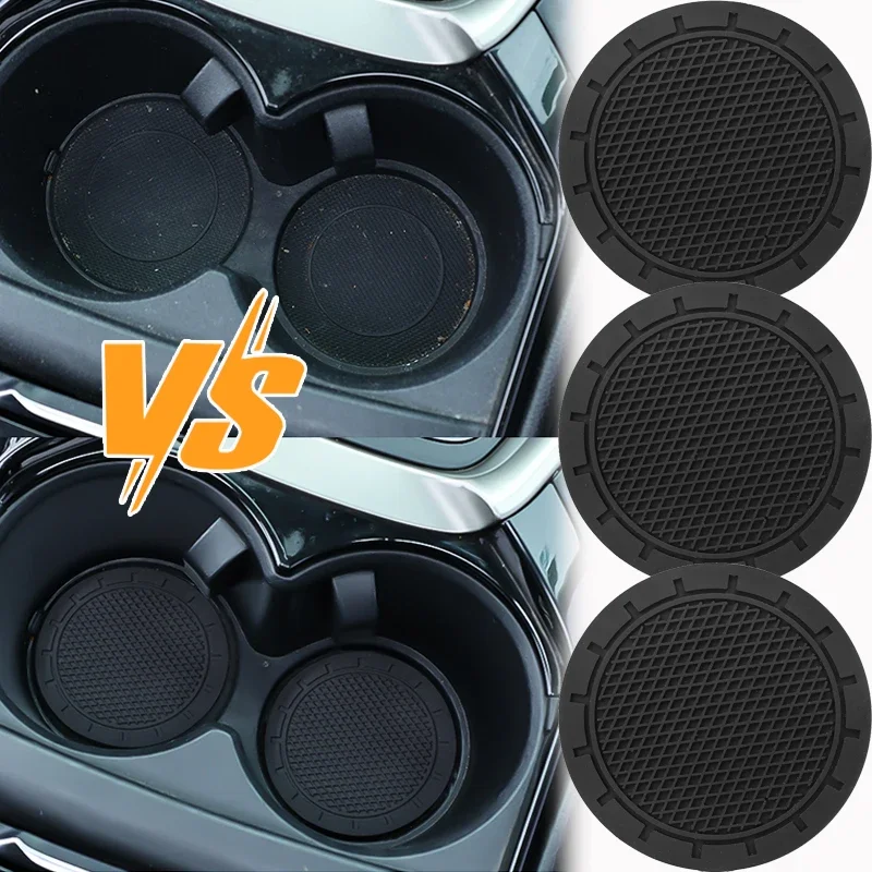 Silicone Car Non-Slip Coaster Water Cup Pads 2Pcs Universal Auto Accessories
