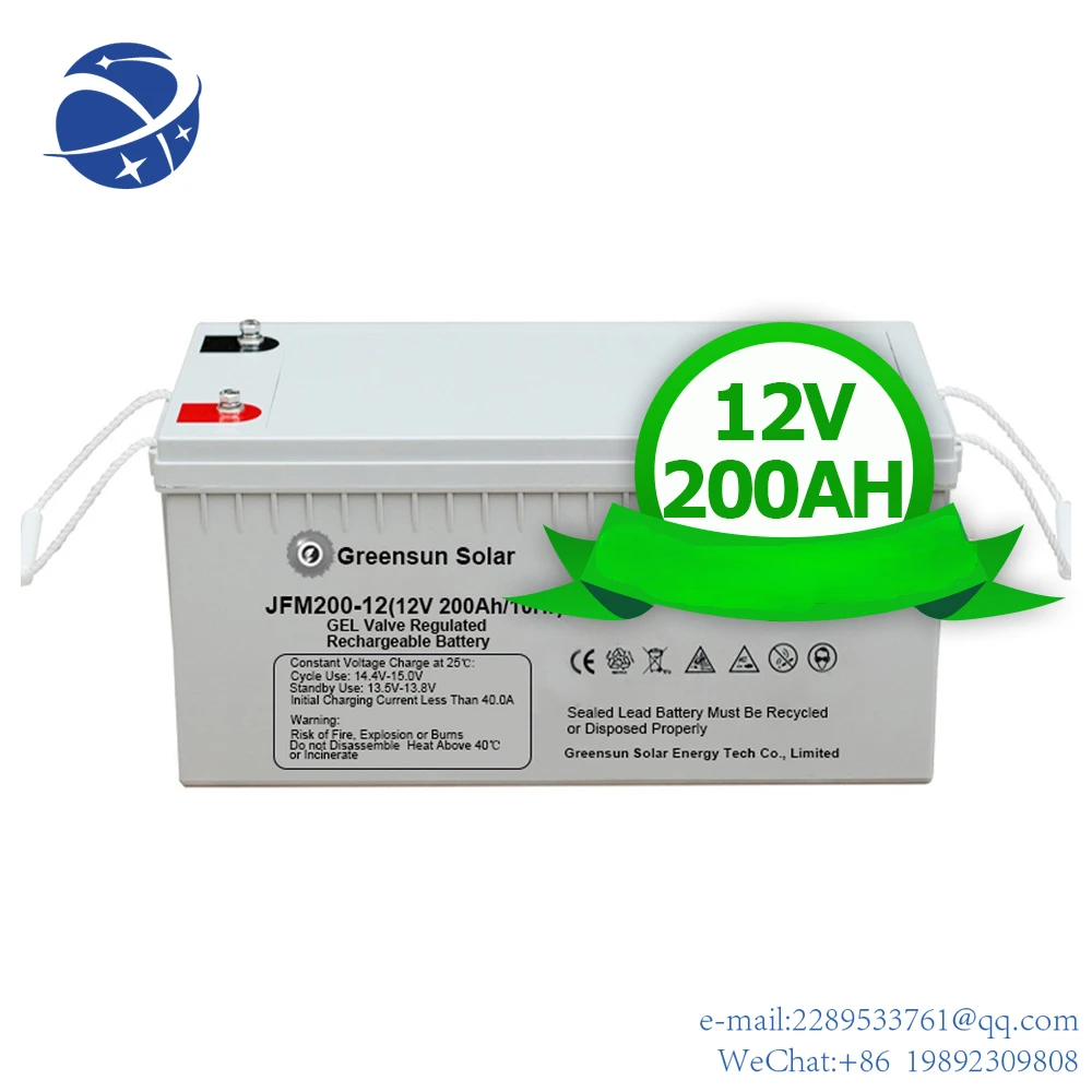 Yyhc Greensun 12V 200Ah 300Ah Batteria Solare 24V 200Ah Deep Cycle Agm Gel Batterie Al Piombo
