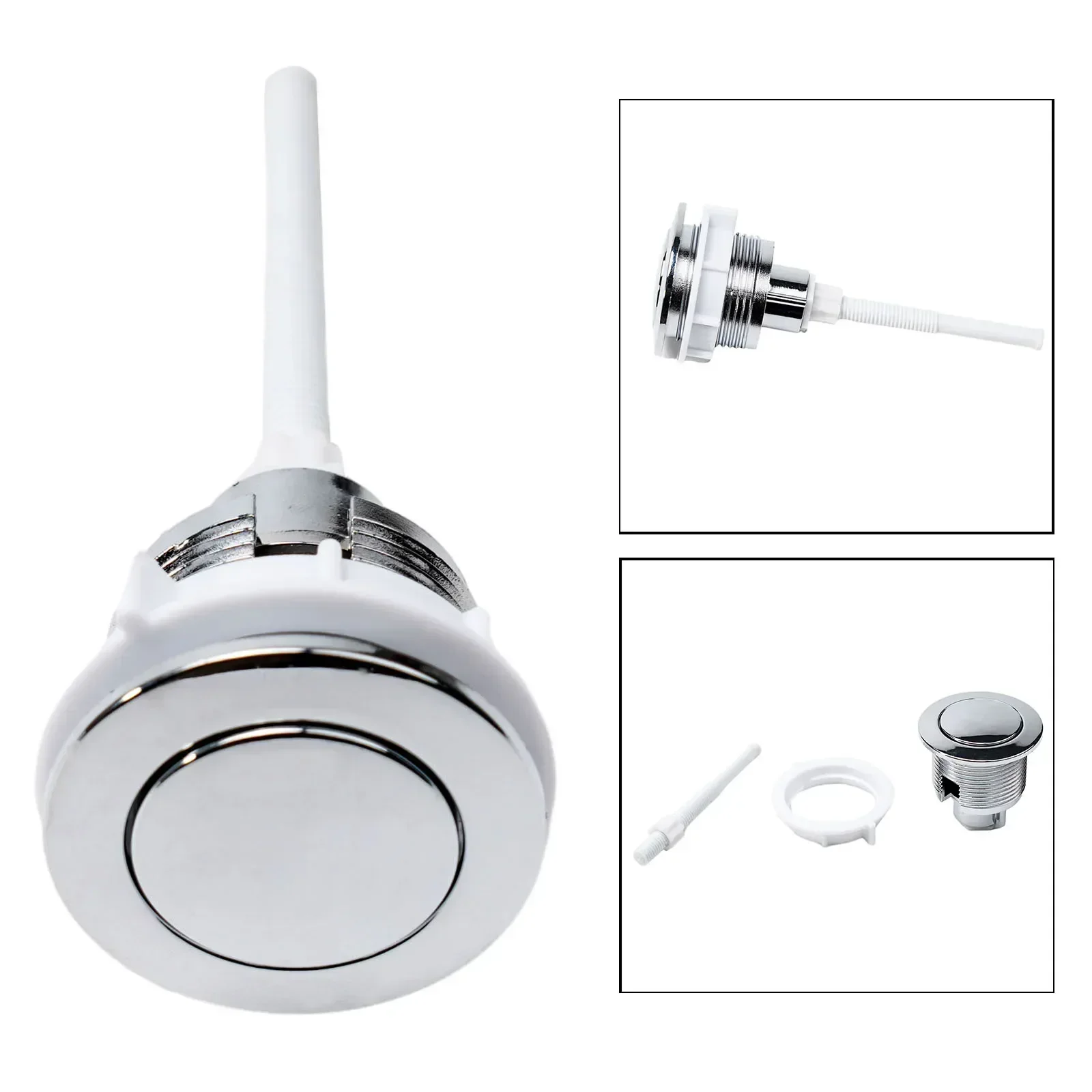 Toilet Flush Button 38mm Bathroom Toilet Push Button Single Flush Button Toilet Water Tank Water Tank Cover Parts